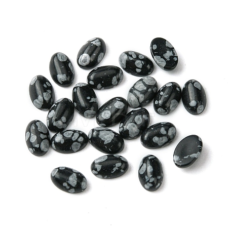 Synthetic Snowflake Obsidian Cabochons G-A094-01A-35-1
