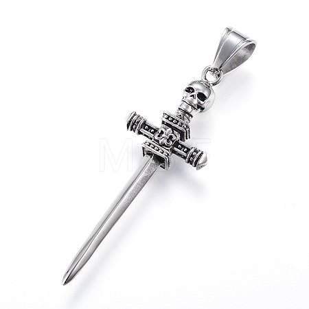 316 Surgical Stainless Steel Big Pendants X-STAS-F059-AS-1