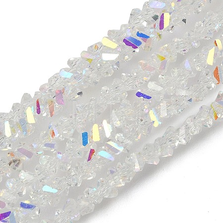 Electroplate Transparent Glass Beads Strands EGLA-P061-04C-AB22-1