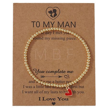 Elegant Enamel Heart Charm Bracelets XI3692-2-1