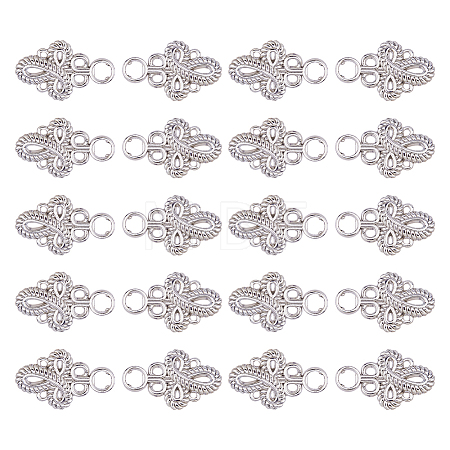20Pcs Knot Zinc Alloy Adjustable Jean Button Pins FIND-FH0017-91P-1