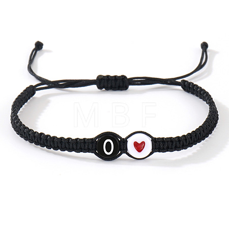 304 Stainless Steel Alphabet Beads Braided Bead Bracelets RY3090-41-1