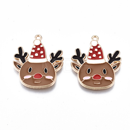 Eco-Friendly Alloy Enamel Pendants ENAM-Q437-064-NR-1