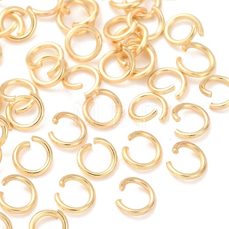 Brass Open Jump Rings KK-G604-08G-16-1