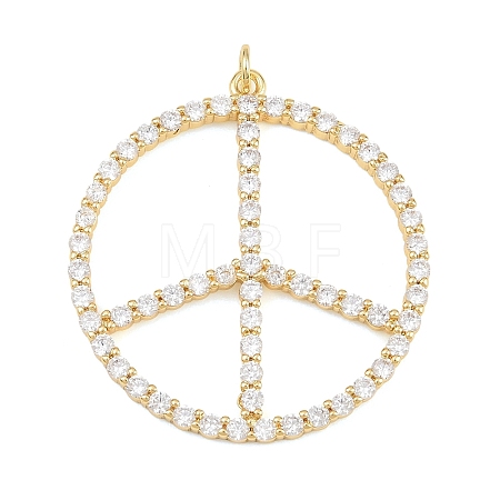 Brass Micro Pave Cubic Zirconia Pendants KK-L275-56G-02A-1