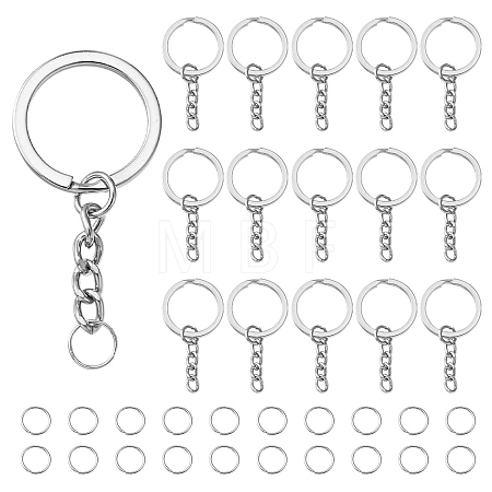 50Pcs Iron Split Key Rings IFIN-YW0003-43-1