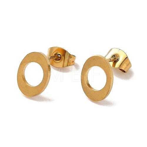 PVD Vacuum Plating 304 Stainless Steel Stud Earrings EJEW-Z040-06G-1