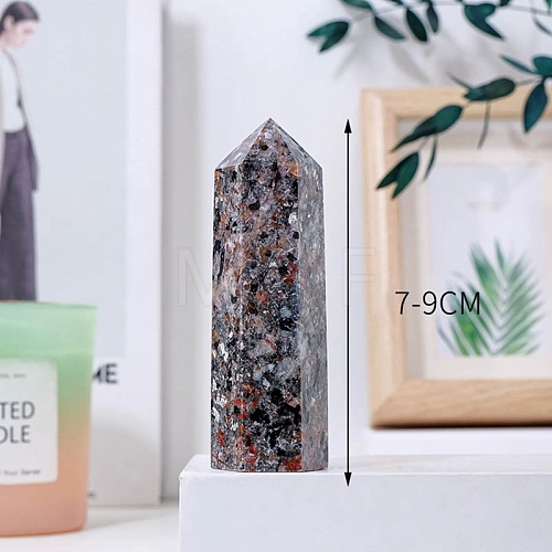 Point Tower Natural Fluorescent Syenite Rock Home Display Decoration PW-WG91074-02-1