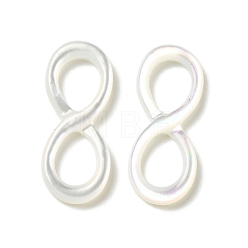 Natural White Shell Connector Charms SSHEL-M022-17-1