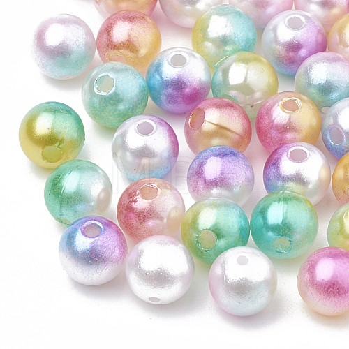 Acrylic Imitation Pearl Beads MACR-N001-01-1