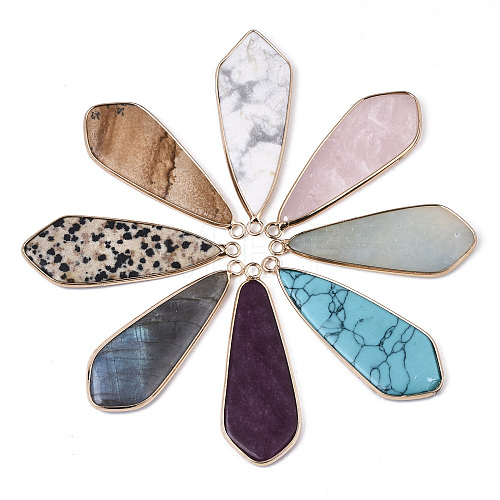 Natural & Synthetic Mixed Gemstone Pendants G-S359-108-1