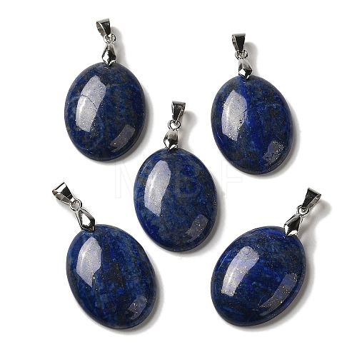 Natural Lapis Lazuli Pendants G-Z055-03P-13-1