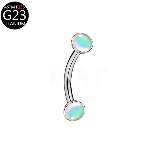 G23 Titanium Enamel Curved Barbell Eyebrow Rings WGC39D0-02-1