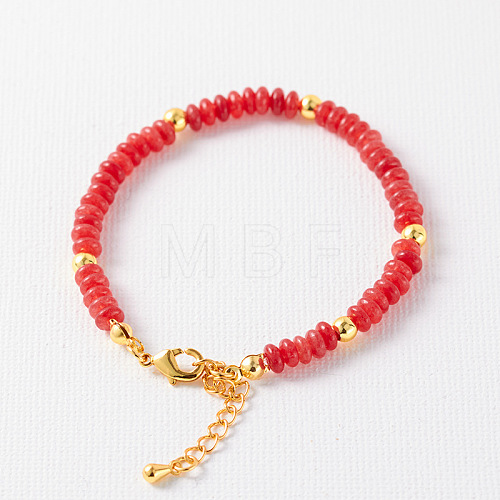 Simple Design Natural Carnelian Beaded Bracelets for Women JH7309-12-1