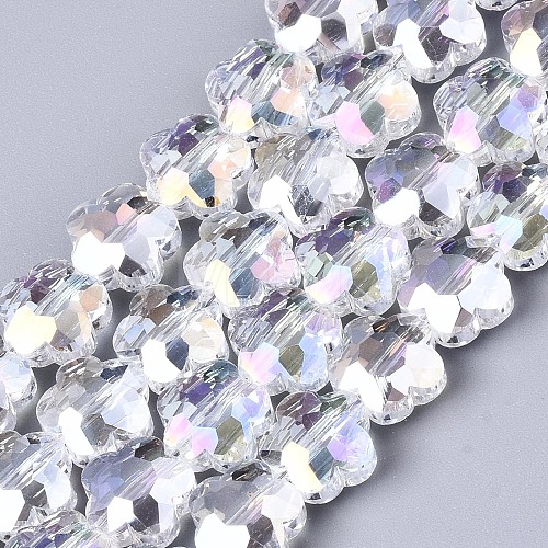Electroplate Glass Beads Strands X-EGLA-S176-09B-A01-1