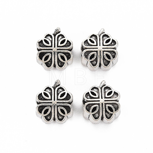 Tibetan Style Alloy European Beads Settings for Enamel TIBEB-N007-004-1