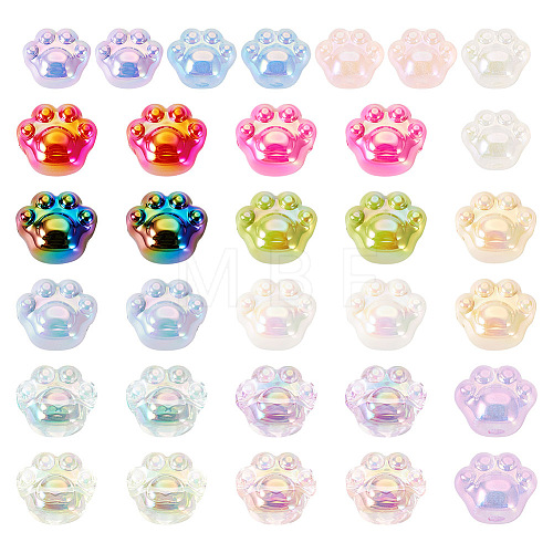  32Pcs 16 Colors UV Plating Rainbow Iridescent Acrylic Beads OACR-TA0001-43-1