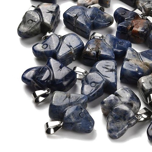 Natural Sodalite Pendants G-B127-05P-10-1