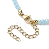 Glass Beads with Shell Heart  Necklaces NJEW-JN04681-01-5