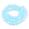 Imitation Jade Bicone Frosted Glass Bead Strands LS-EGLA-A039-J6mm-MB03-3