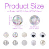 160Pcs 10 Style ABS Plastic Imitation Pearl Beads & Transparent & Opaque Acrylic Beads FIND-SW0001-31-3