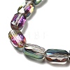 Transparent Electroplate Glass Beads Strands EGLA-F150-HP03-3