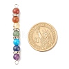 Chakra Natural & Synthetic Gemstone Connector Charms PALLOY-JF01513-3
