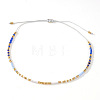 Adjustable Glass Seed Bead Braided Bead Bracelets for Women MX1312-4-1