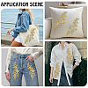 2Pairs Leaves Polyester Embroidery Ornaments Accessories DIY-GF0014-46C-5
