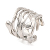 Multi-layer Alloy Open Cuff Rings for Women RJEW-M018-02P-01-1