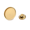 304 Stainless Steel Flat Round Brooch Brooch Base Settings LS-STAS-S172-10B-G-2