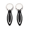 Alloy & Iron Bookmark Cabochon Settings PALLOY-N184-05S-1