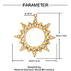 304 Stainless Steel Rhinestone Pendants STAS-OY013-54G-2