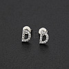 Brass Micro Pave Clear Cubic Zirconia Stud Earrings FS-WGC2F12-04-1