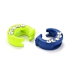 Spray Painted Zinc Alloy Slide Charms ALRI-WH0005-13C-4