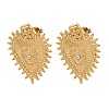 Valentine's Day 304 Stainless Steel Rhinestone Stud Earrings for Women EJEW-L315-02G-3