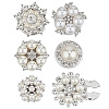 6Pcs Alloy Rhinestone Cufflinks JEWB-PH01307-1