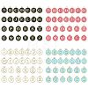104Pcs 4 Colors Initial Letter A~Z Alphabet Enamel Charms ENAM-FS0003-90-1