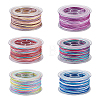 Elecrelive 6 Rolls 6 Colors Segment Dyed Polyester Thread OCOR-EL0001-01B-26