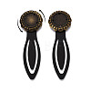 Alloy & Iron Bookmark Cabochon Settings PALLOY-N184-03AB-4