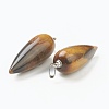 Natural Tiger Eye Pointed Pendants G-F705-01E-P-3