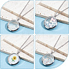 4Pcs Stainless Steel Locket Pendants STAS-BBC0010-31A-6