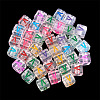 50Pcs Acrylic European Beads MACR-TADJ0001-13V-4