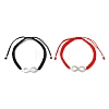 2Pcs Infinity 201 Stainless Steel Link Bracelets BJEW-JB13789-6