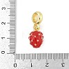 Brass Enamel Fruit European Dangle Charms KK-Z090-08G-03-3