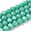 Opaque Solid Color Glass Beads Strands EGLA-A034-P8mm-D31-1