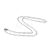 201 Stainless Steel Paperclip Chain Necklace for Men Women NJEW-I122-11B-P-1