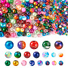 Round Spray Painted Glass Beads DGLA-TA0001-15-2