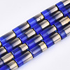 Half Electroplate Glass Beads Strands X-EGLA-S177-01D-1