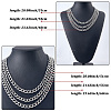 1Pc 304 Stainless Steel Cuban Link Chain Necklaces for Men Women NJEW-SP0001-23C-5